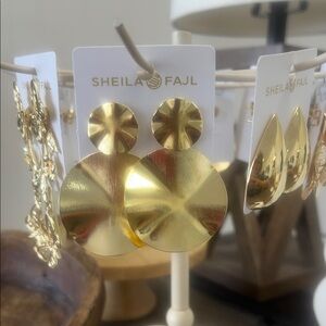 Sheila Fajl Gold Disc Earrings